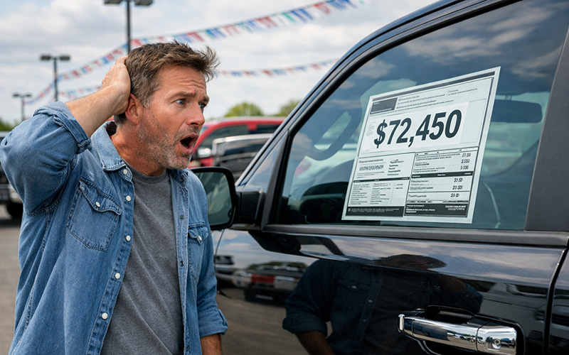 Business owner shocked at truck prices.